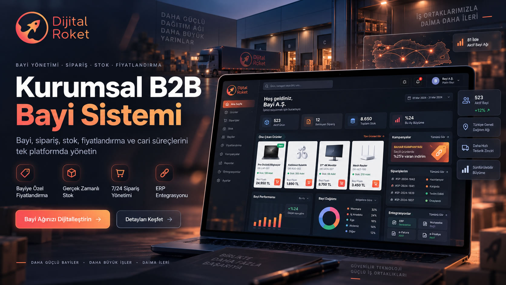 Kurumsal B2B Bayi Sistemi