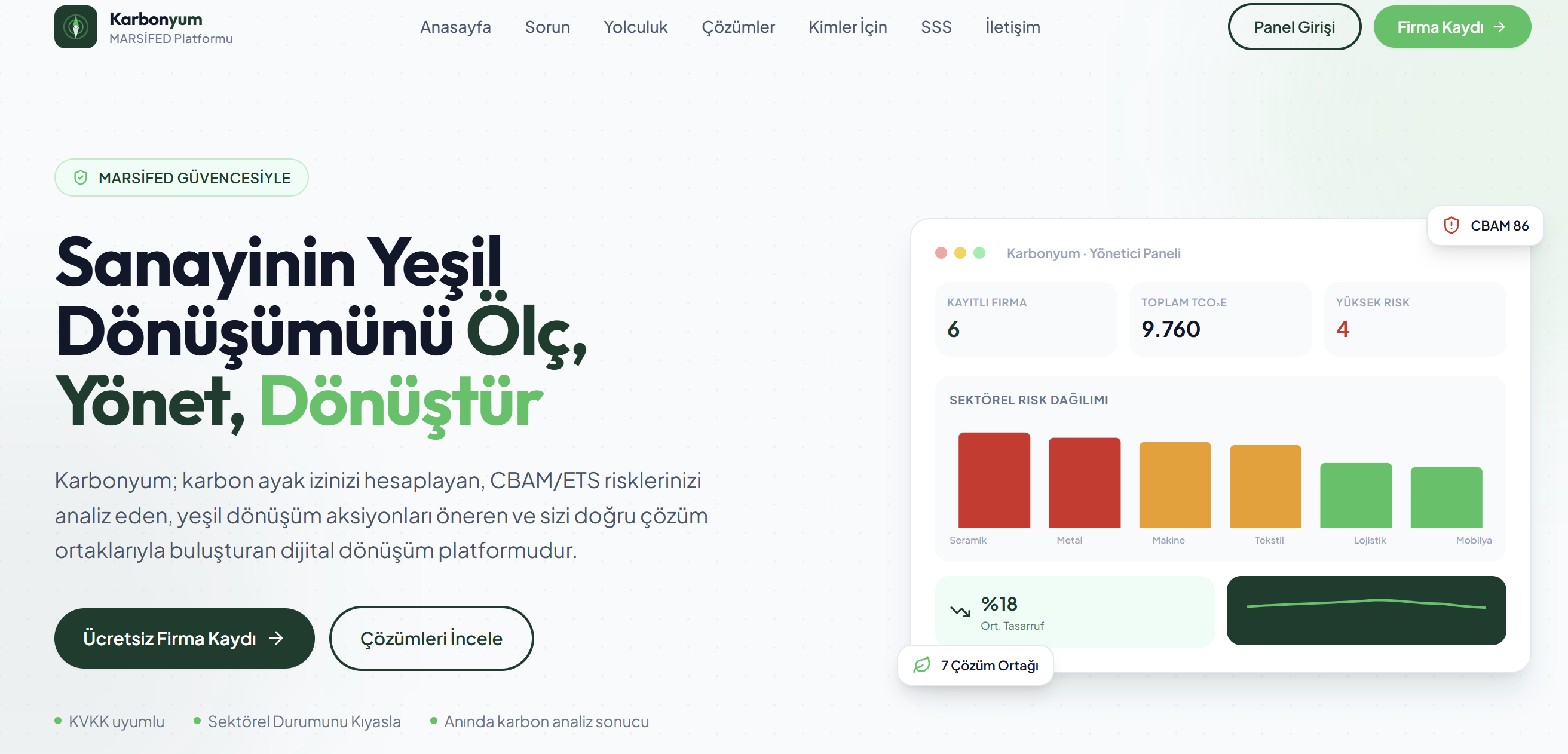 Karbonyum: Sanayinin Yeşil Dönüşümü İçin Karbon Ayak İzi ve CBAM/ETS Platformu | Dijital Roket - görsel 1